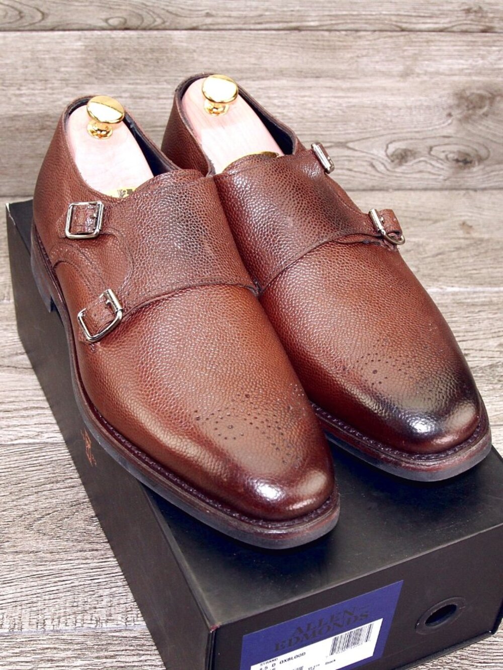 * NIB * $445 Allen Edmonds BEACON HILL Dainite 10 D Coffee Grain * add $15 Trees